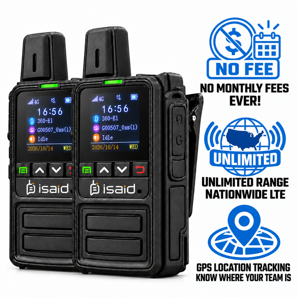 Isaid Radios 360 – Nationwide LTE Push-to-Talk Walkie-Talkie