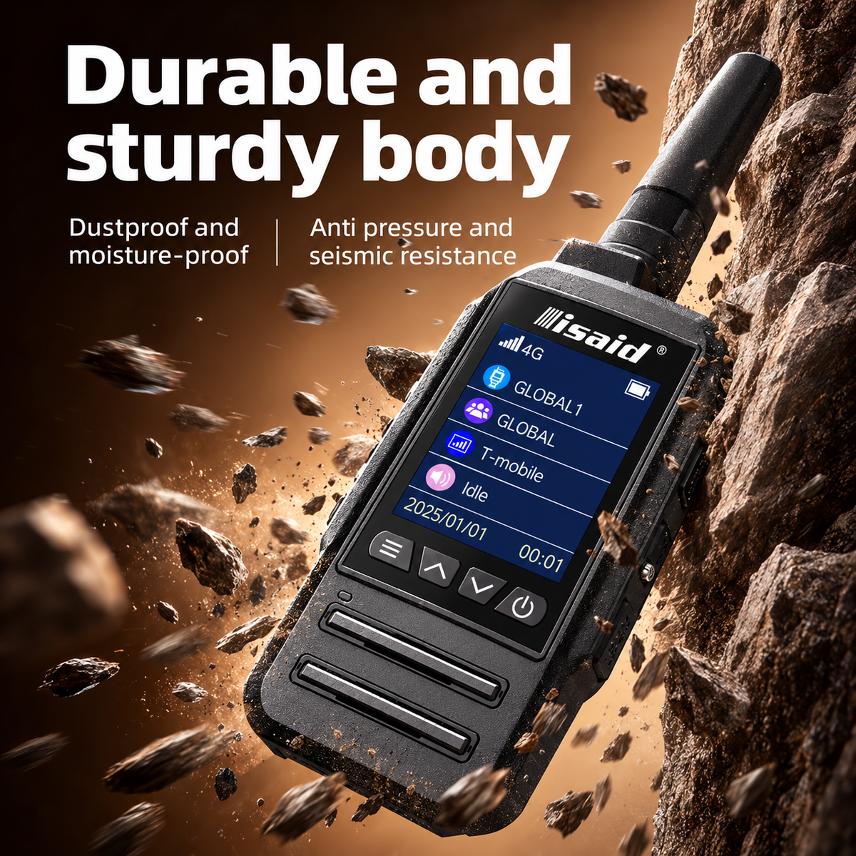 Isaid Radios H33 – Waterproof Rugged LTE + Wi-Fi Walkie-Talkie